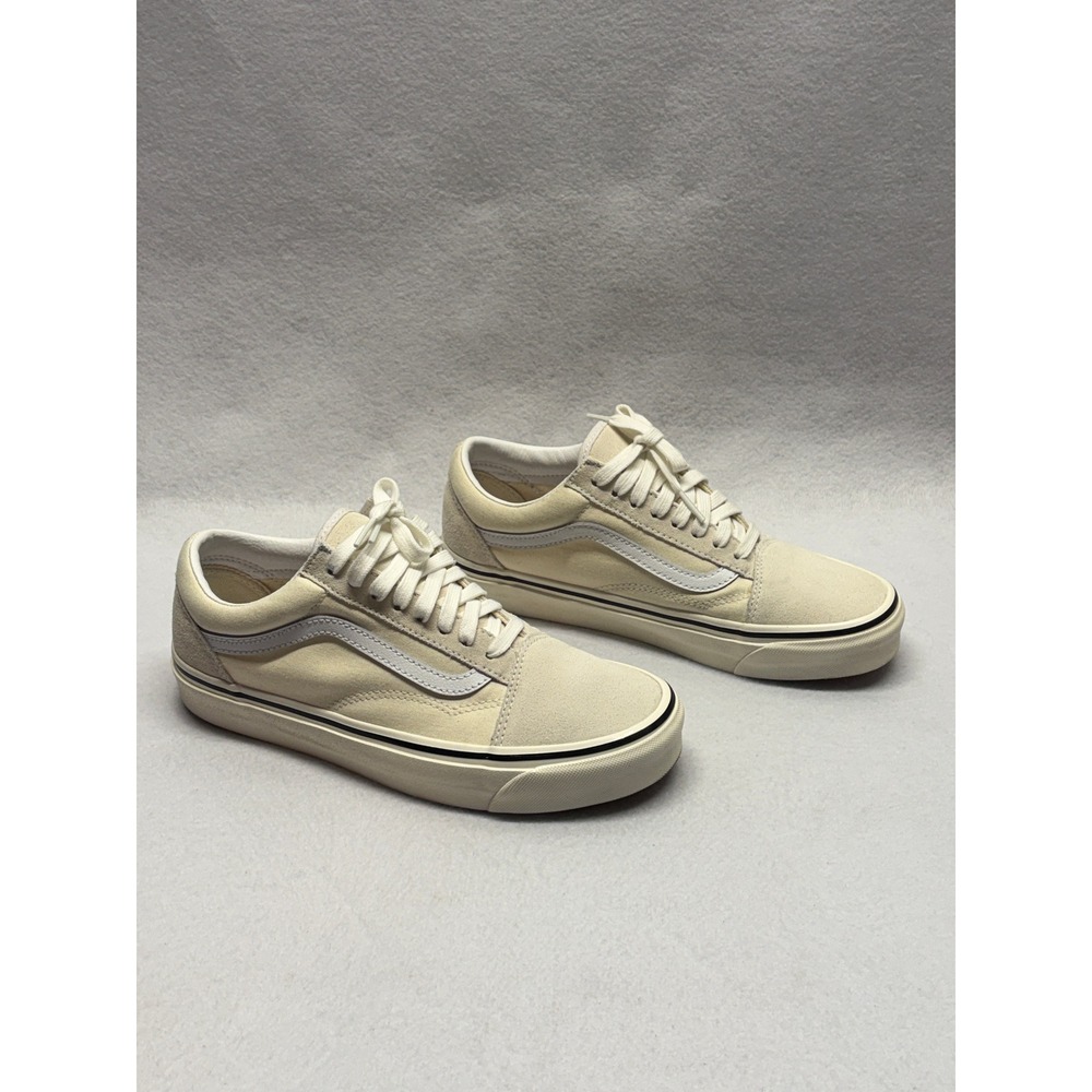 Vans Style 36 Cream Marshmallow Suede Canvas Skate Shoes M 8 Womens 9.5 500714